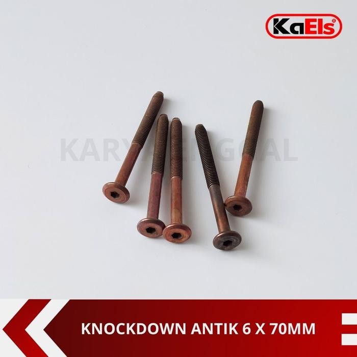 Baut Knockdown/Baut Kunci L JCBC 6mmx70mm