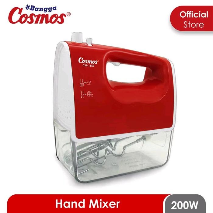 Hand Mixer Cosmos white Container Cm 1659 Mixer Tangan Cosmos Cm1659 Cosmic Pengaduk Stainless