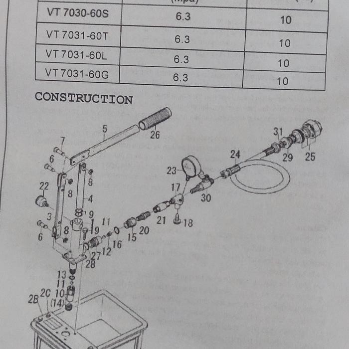 Hemat Testpump Manual Alat Tes Pipa Tekan Fukushima