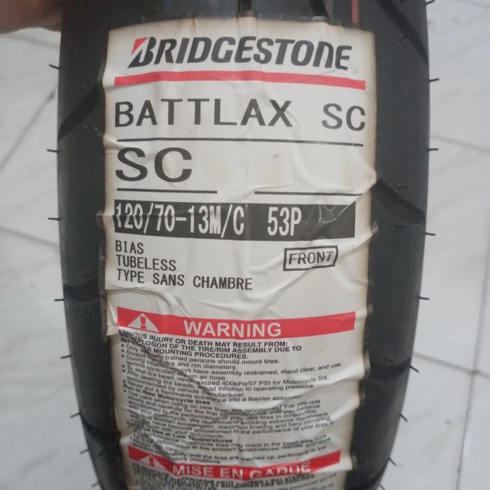 Ban Luar Bridgestone Battlax Sc Uk 120 /70 -13