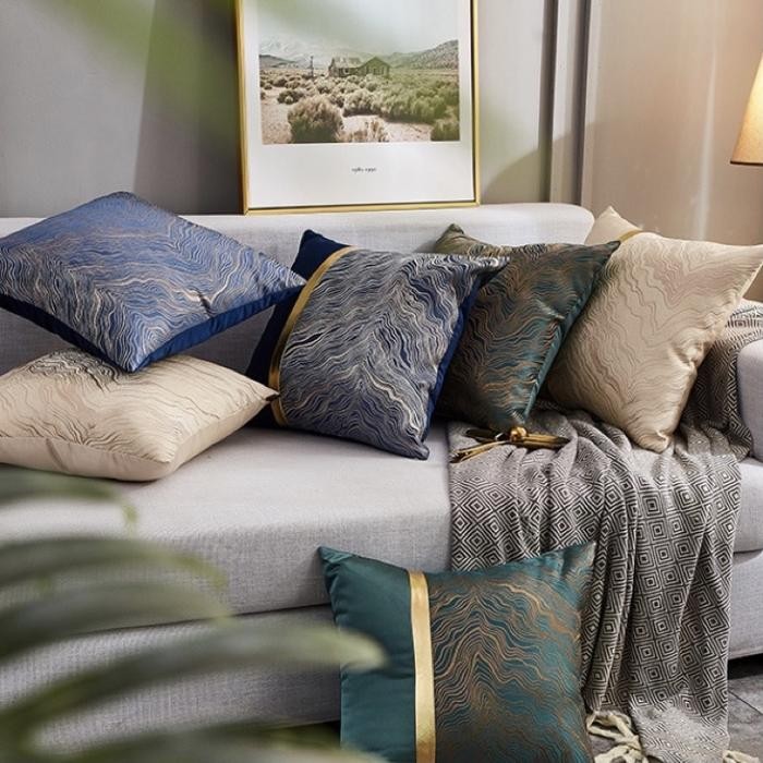 SARUNG BANTAL Sofa Cover Pillow Luxury Aesthetic list gold mewah