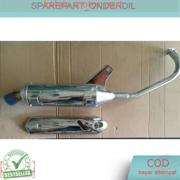 Jual knalpot standar racing chrome mio smile - sperpart (TERBAIK) (TERBARU) (TERMURAH)