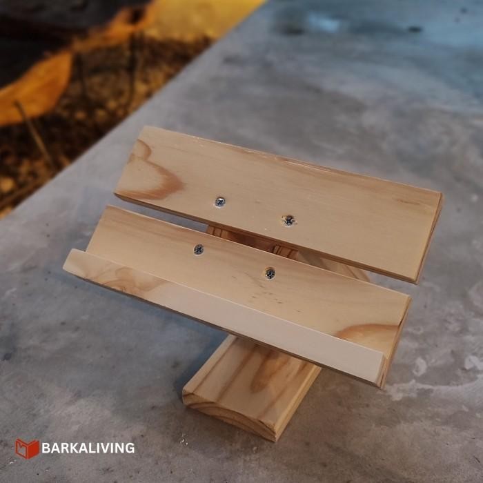 (Allthebest) Wooden Holder Ipad Stand Tablet Cashier / Dock Kasir Ipad Tablet Kayu