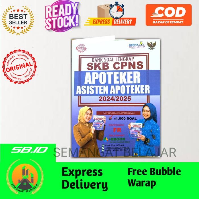 BUKU SKB CPNS APOTEKER ASISTEN APOTEKER 2024 - 2025 TERBARU / BUKU TES CPNS APOTEKER NEC