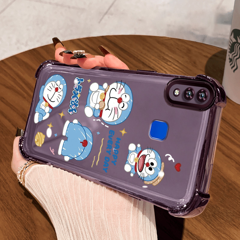 Casing Hp untuk VIVO Y91 Y91i Y93 Y95 Y91C Y1s Y90 Case Cesing Pria gemuk biru ponsel pelindung Sili