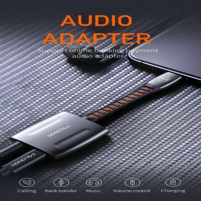 Mcdodo Sambungan Adaptor Audio Lightning To Lightning + Jack 3.5Mm