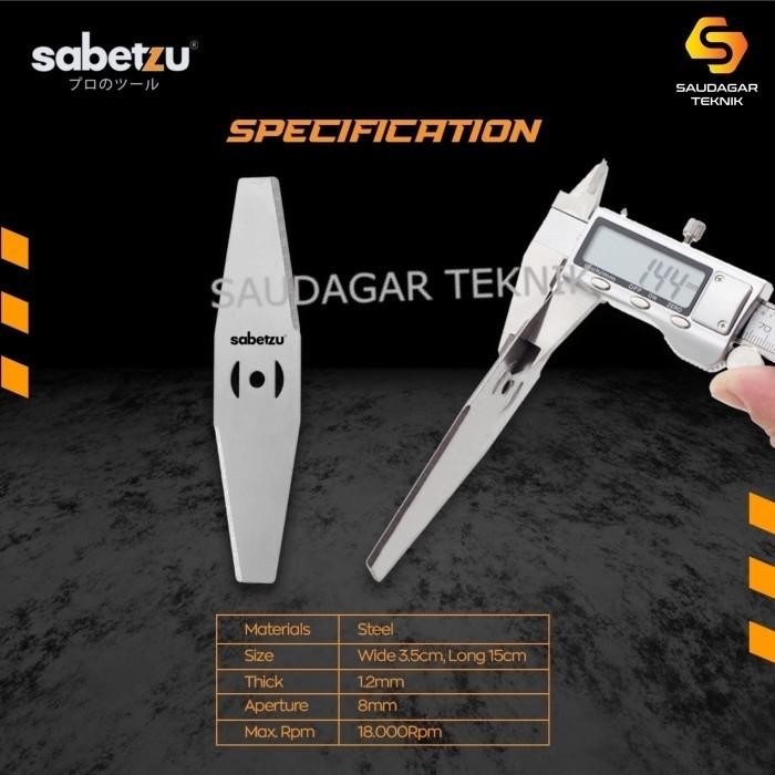 (Allthebest) Pisau Potong Rumput Cordless Baterai Mata Mesin Potong Rumput Sabetzu