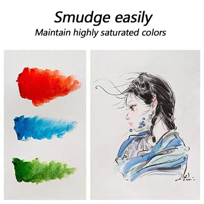 

[Dotding] Metal Binder Sketchbook Watercolor Painting Blank Paper Thickened 300Gsm Loose Leaf