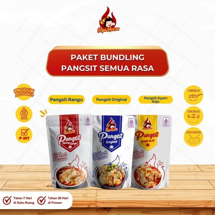 

Diskon! Promo Paket 3 Pangsit Viral Nyai Mercon Isi Daging Pedas Gurih