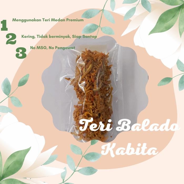 Diskon Promo Balado Teri Medan 100G Kabita Food Ikan Asin Pedas Khas Medan