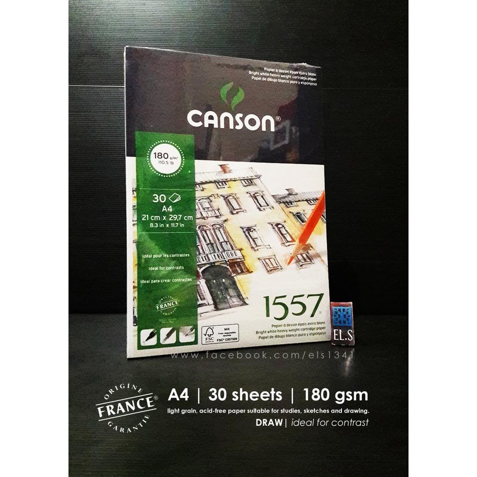 

Canson 1557 Drawing Pad A4 - Dessin JA
