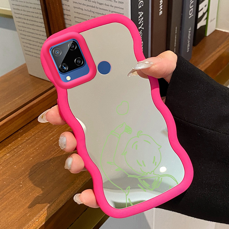 Casing HP Untuk Realme C15 Case Anak laki-laki dan perempuan Macaron Softcase Silikon lunak Kasing K