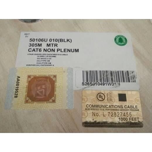Belden Utp Cable Cat.6 / Cat6 Outdoor ( 50106U ) 305 Mtr Original