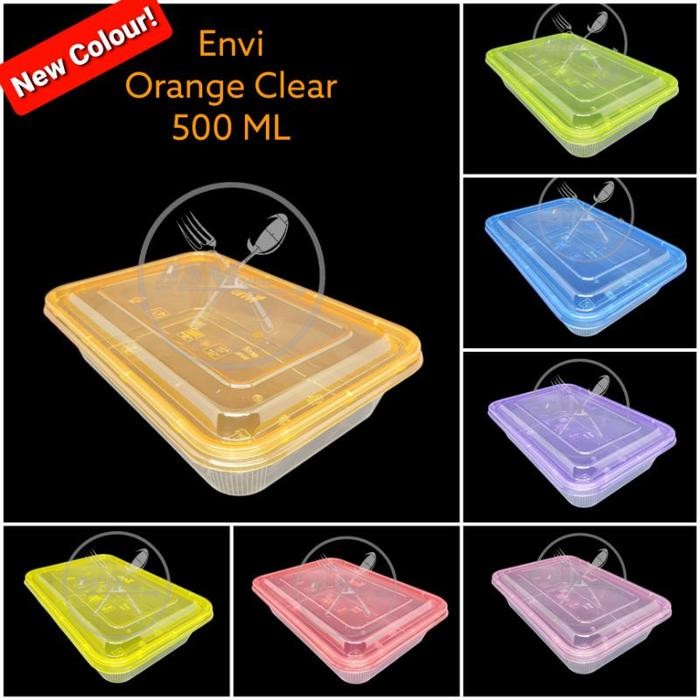 JT Thinwall ENVI UKURAN 500 ML Food Container LENTUR TAHAN PECAH / DINGIN / PANAS 1 ROLL 25 PCS