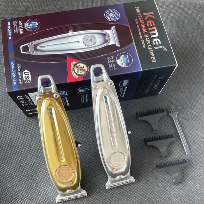FREE ONGKIR KEMEI KM-1949 metal Trimmer Alat Mesin Cukur Rambut & Jenggot 100% ORI