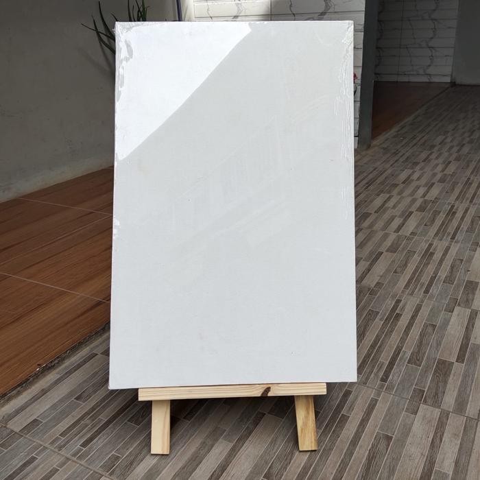 

Set Kanvas Lukis 40X60Cm + Easel Kayu Jati Belanda Natural 30X60 Cm
