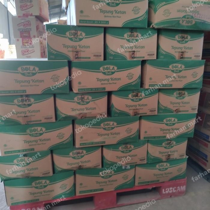 

Barang Terlaris tepung ketan bola deli 500gr 1 dus isi 20 Ready