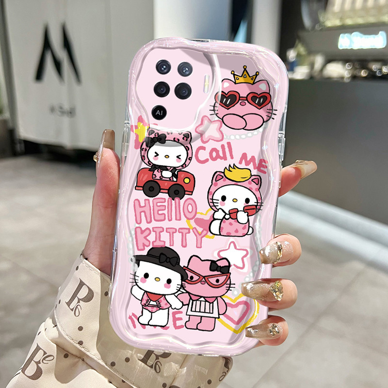Casing Hp Untuk OPPO A94 F19 Pro Reno 5F Reno 5 Lite Reno5 F Reno5 Lite Case Mode merah muda Kasing 