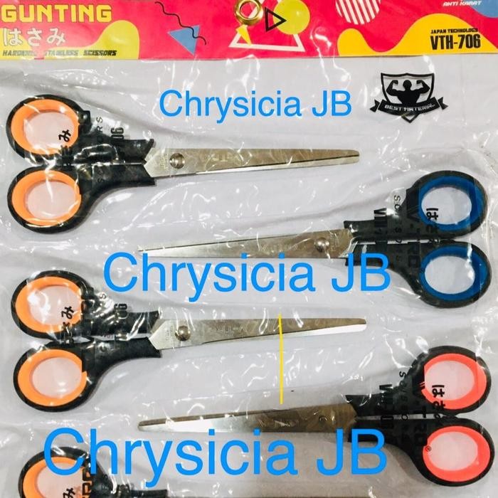 

ID [12PCS] GUNTING UKURAN TANGGUNG RENCENG HITAM WARNA-WARNI 6INCH