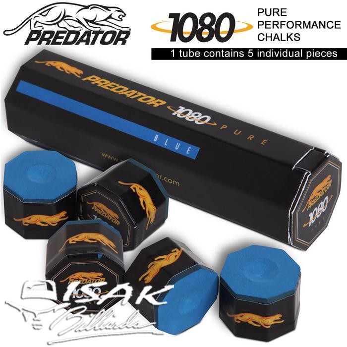 

ID PREDATOR CHALK USA - 5 PIECE BILLIARD CHALK - KAPUR BILIAR - BIRU