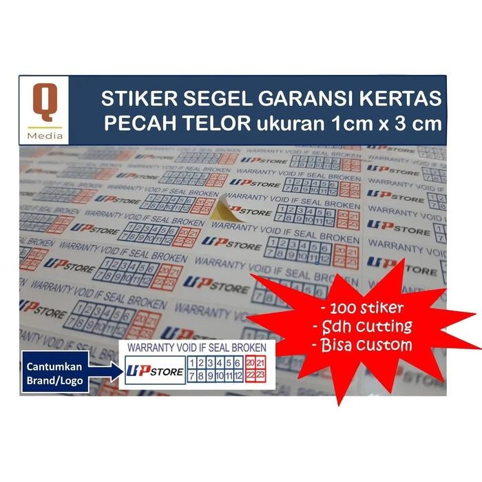 

ID CETAK KILAT STIKER KHUSUS SEGEL GARANSI UKURAN 1CM X 3CM