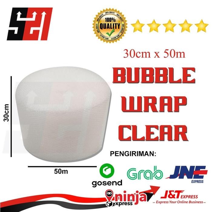 

ID BUBBLE WRAP 30CM X 50M PELINDUNG AMAN BARANG PECAH PLASTIK