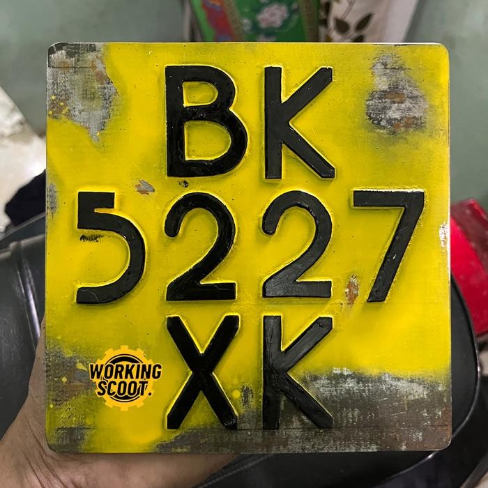 Plat Custom Vespa lawas Vintage jadul