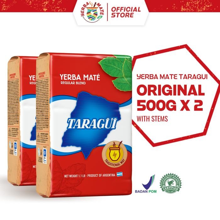 

TARAGUI YERBA MATE ORIGINAL WITH STEMS 1 KG TEH BOTANIKAL ARGENTINA