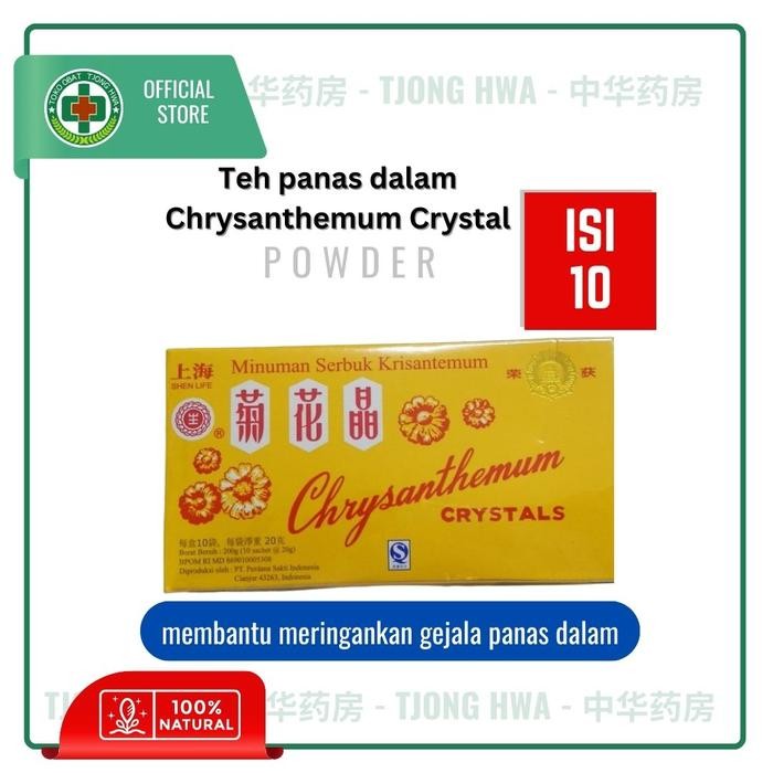 

TEH PANAS DALAM CHRYSANTHEMUM CRYSTAL ISI 10 SACHET - MERINGANKAN GEJALA PANAS DALAM DAN TENGGOROKAN