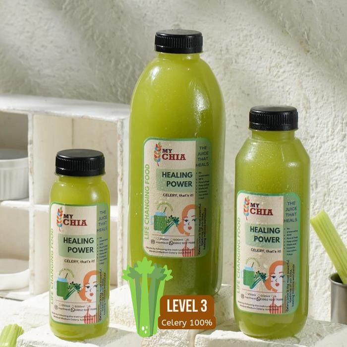 

LEVEL 3: CELERY JUICE (JUS SELEDRI) 1LITER 100% RAW PURE COLD PRESSED