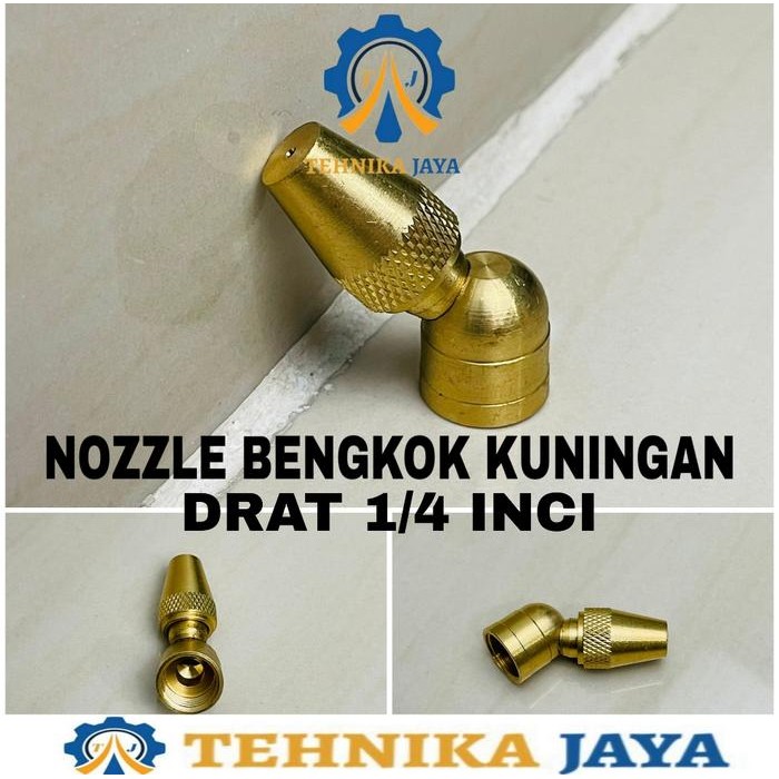 Original Nozzle Apollo Kuningan Bengkok 1/4 Inci - Nozzle Cuci AC