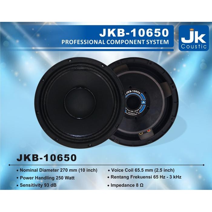 Speaker JKB 10650 JK Coustic Componen 10inc