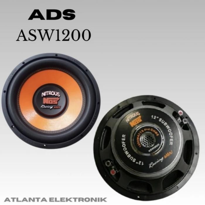 ADS SPEAKER 12 INCH SUBWOOFER ADS ASW-1200 NITROUS NOS 1000 WATT