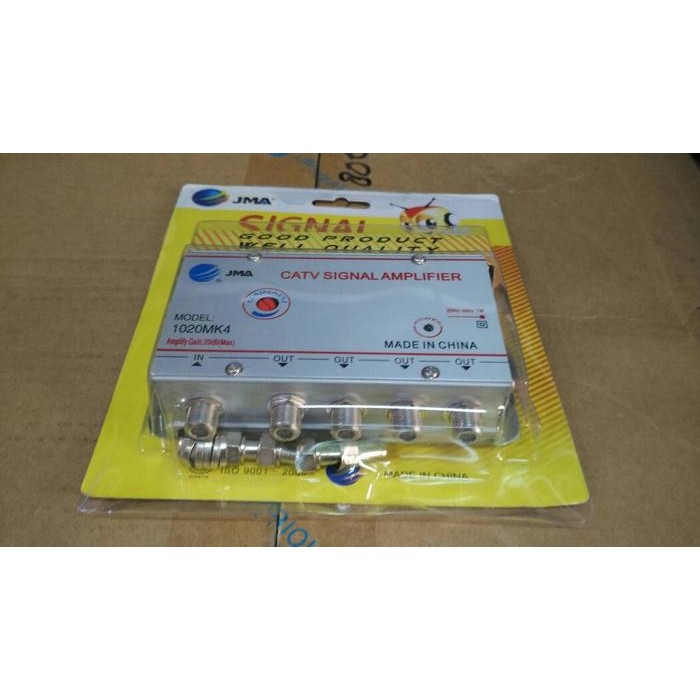 Catv Signal Amplifier Booster 4 Way 20Dbi,Catv Signal Amplifier