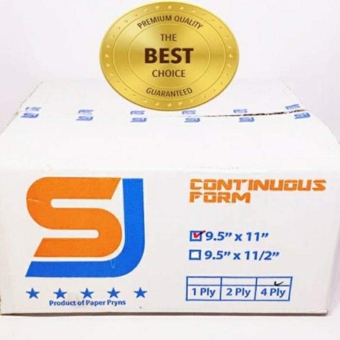 

Kertas Continuous Form 4 Ply..9.5X11 Sj Standar