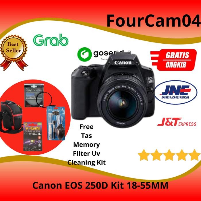 Sale Canon Eos 250D Kit 18-55Mm/ Camera Dslr Canon Eos 250D Kit 18-55Mm
