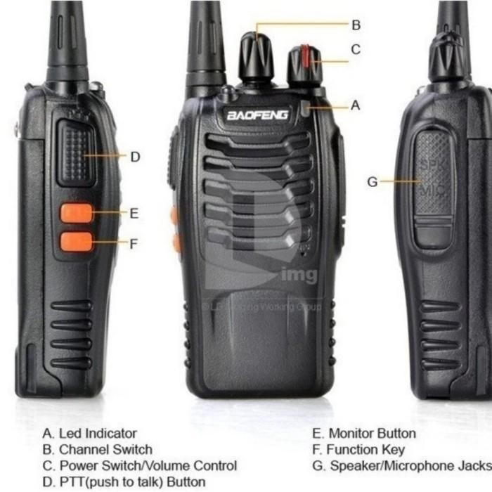 Walkie Talkie HT Baofeng BF-888S Jarak Jauh 5-10 km Max Garansi