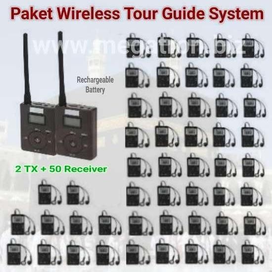 Wireless Tour Guide System 2 Transmitter + 50 Receiver (buat Umroh)
