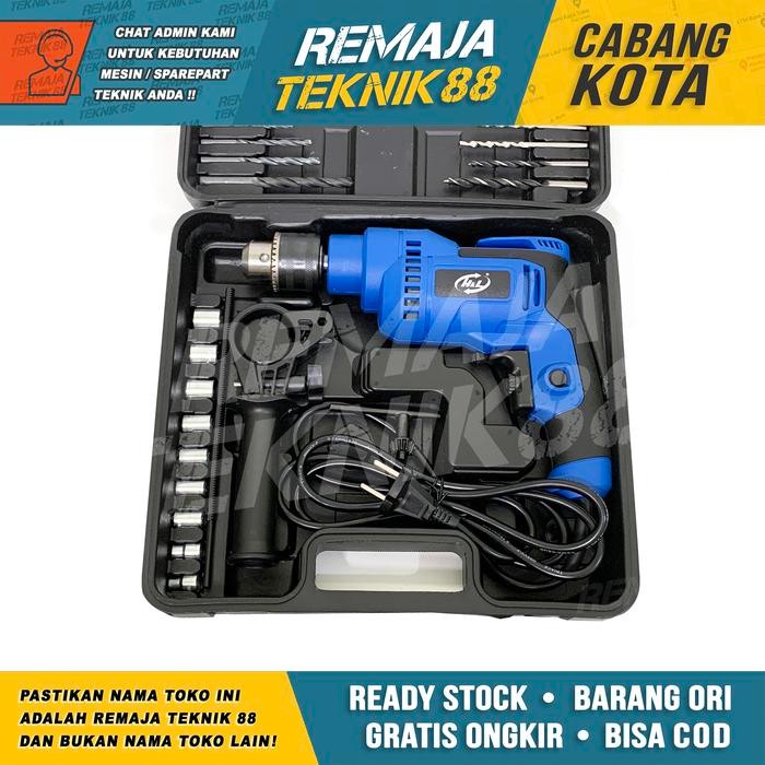 New Mesin Bor Beton Tembok Tangan H&L Hl 913 Hl913 Impact Drill Set Box