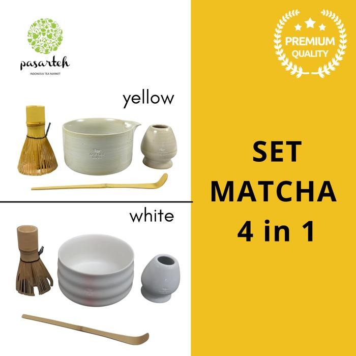 

[ pasarteh ] Set Matcha 4 in 1 Starter Kit Matcha Alat Pembuat Matcha Making Set Japanese Matcha