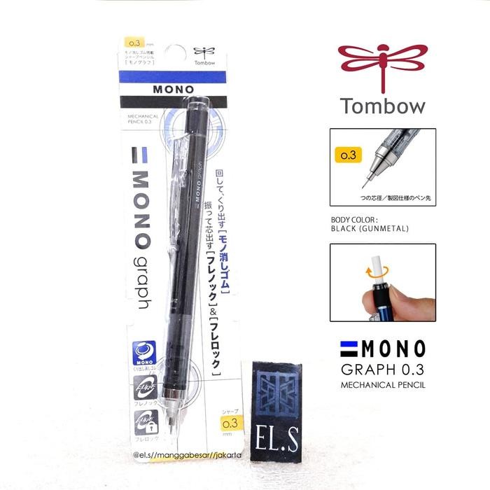 

ID TOMBOW MONO GRAPH 0.3 / PENSIL MEKANIK 0.3 - BLACK BODY