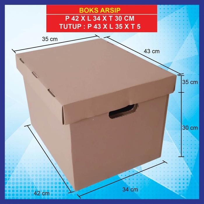 

ID UKURAN : 42 X 34 X 30 KARDUS ARSIP / BOX FILE / BOKS ARSIP BESAR