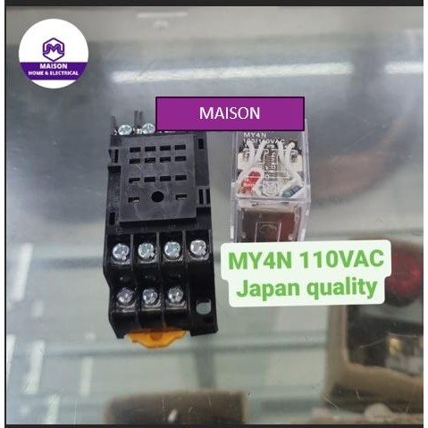 RELAY MY4N 110VAC + SOCKET / MY4N 110V AC