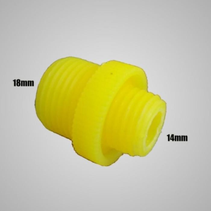 Soket Konektor 18 Mm Drat Luar Ke Drat 14 Mm