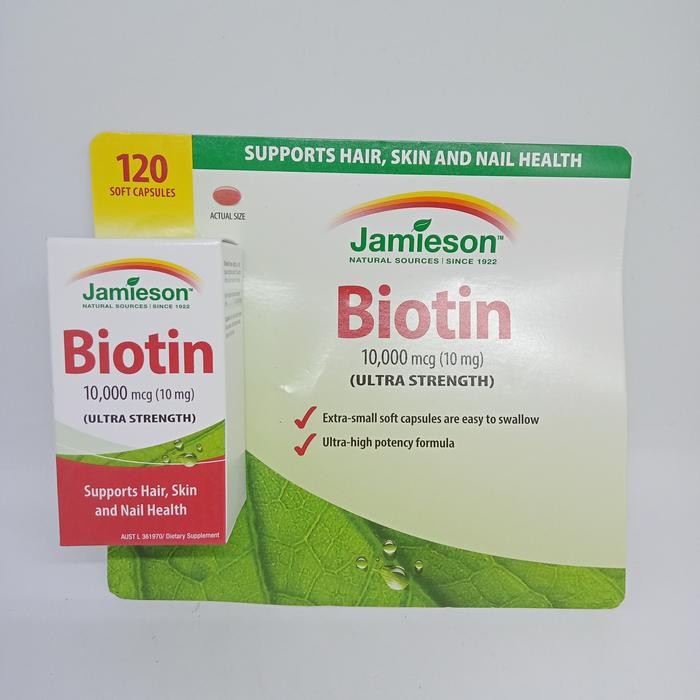 

Jamieson Biotin 10,000 Mcg Ultra Strength 120 Capsules