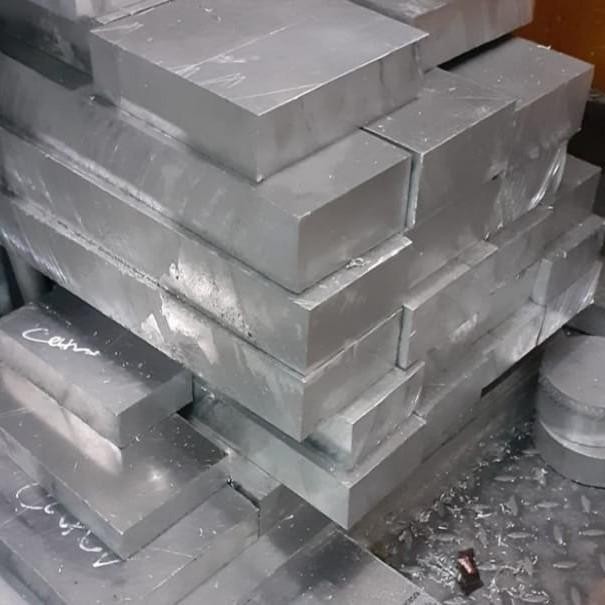 PLAT ALUMUNIUM DURAL 7075 TEBAL 25 MM 95MMX 195 MM