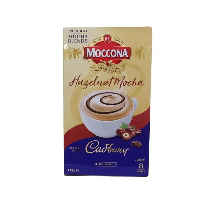

Moccona Cadbury Hazelnut Mocha 8 Serves 132 Gram