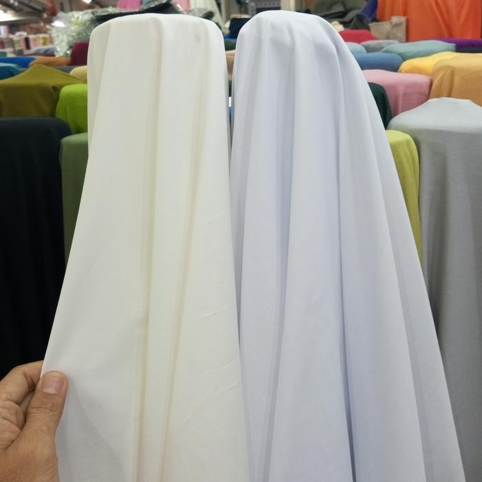 

Kain Katun Polos Putih Poplien Bahan Baju Kemeja Dan Koko Premium