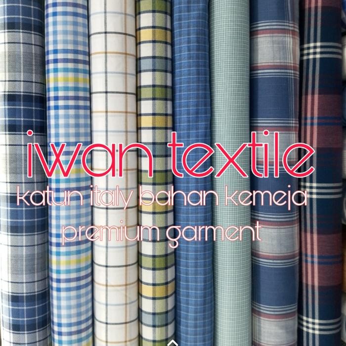 

Kain Katun Bahan Kemeja Kotak Kotak Halus Lembut Import