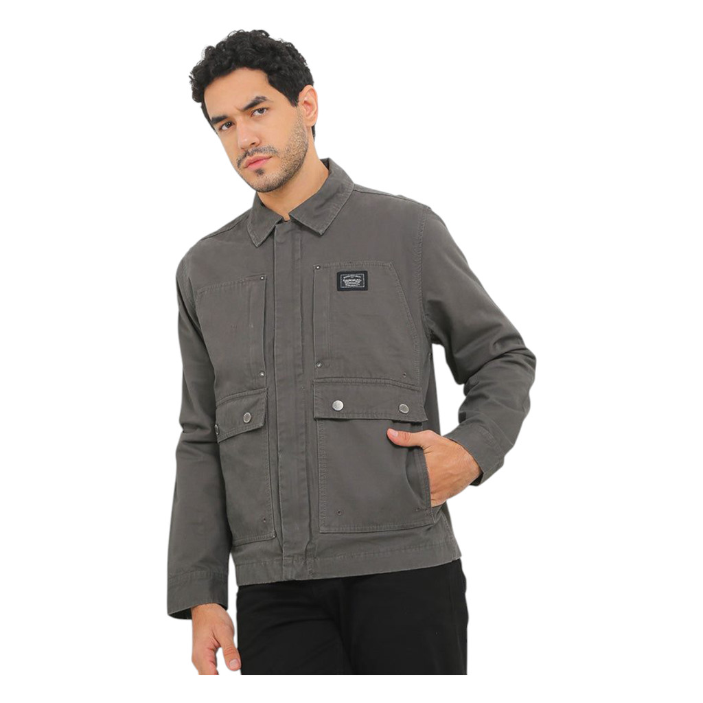 Jaket Pria Casual EAJAR00401J 04E Abu Abu